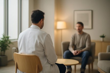 clinique-moderne-medecin-patient-salle-attente