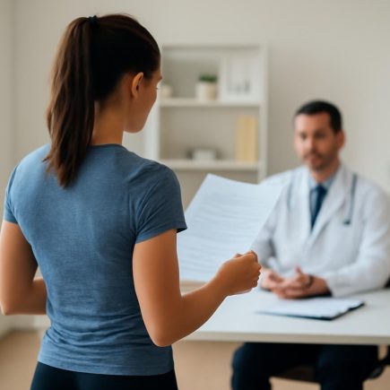 femme-sport-cabinet-medical-documents