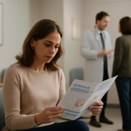 femme-brochures-chirurgie-medecin-flou