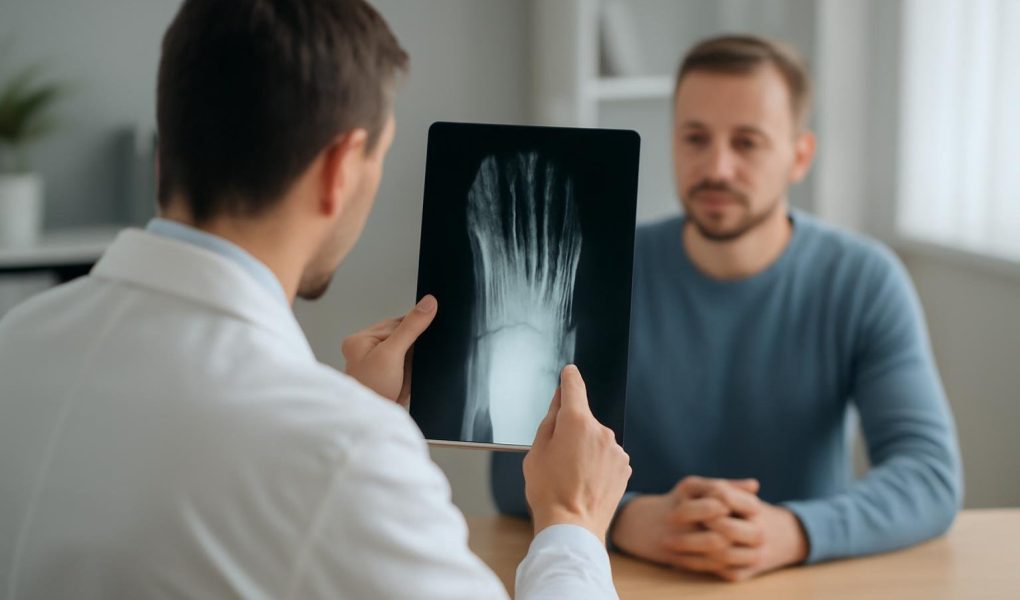 radiographie-pied-medecin-blouse-bureau