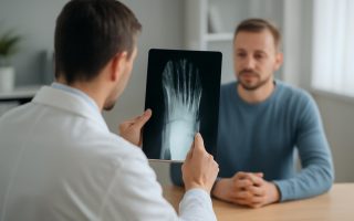 radiographie-pied-medecin-blouse-bureau