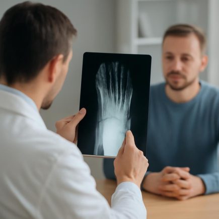 radiographie-pied-medecin-blouse-bureau
