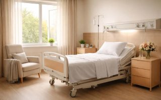 chambre-hopital-lit-vide-fleurs-fenetre