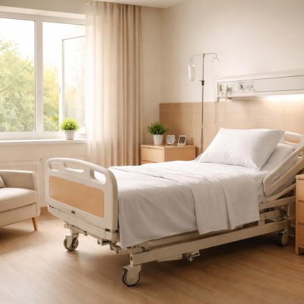 chambre-hopital-lit-vide-fleurs-fenetre