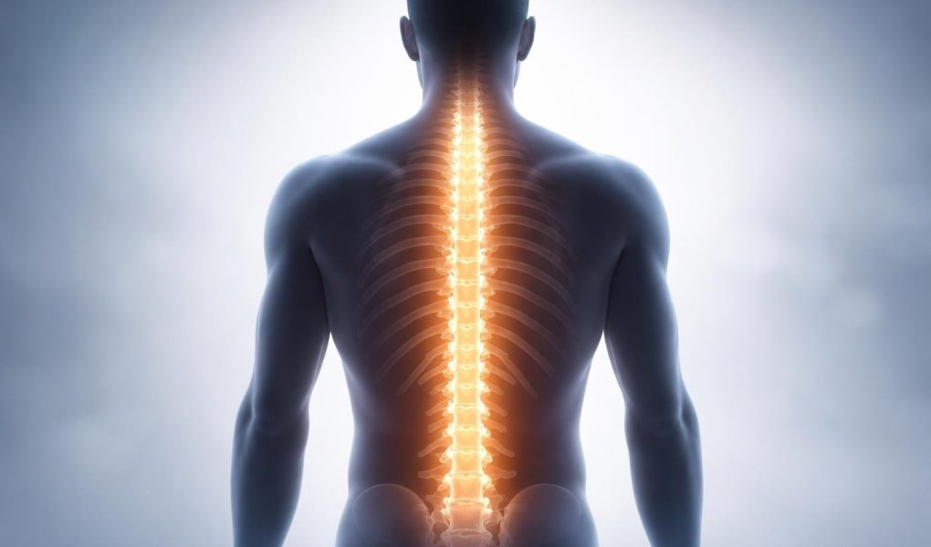 silhouette-dos-colonne-vertebrale-flou