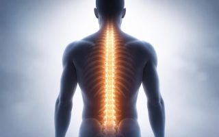 silhouette-dos-colonne-vertebrale-flou