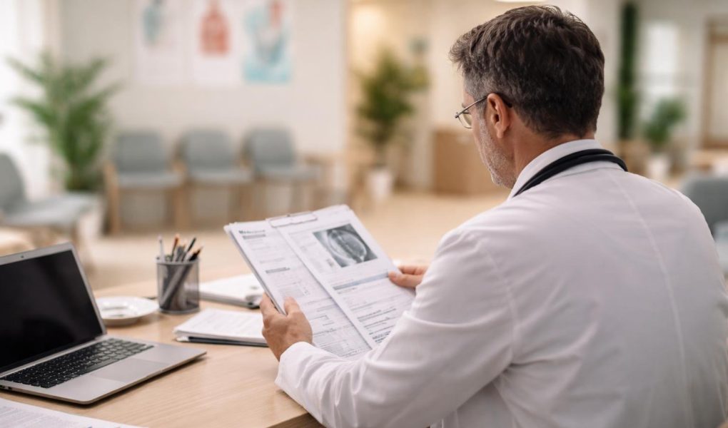 medecin-tenue-documents-bureau-salle-attente